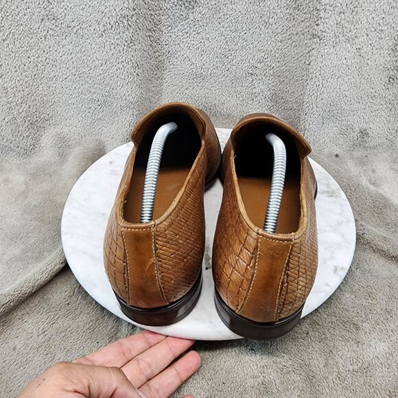 Aquatalia Shoes Mens Size 10 Brown Leather Loafer *Read* main image 6